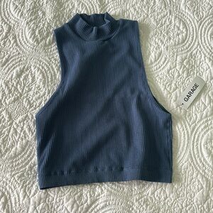 Garage NWT high neck crop top